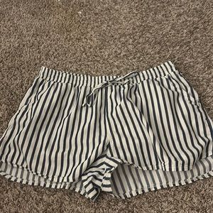 Blue striped shorts